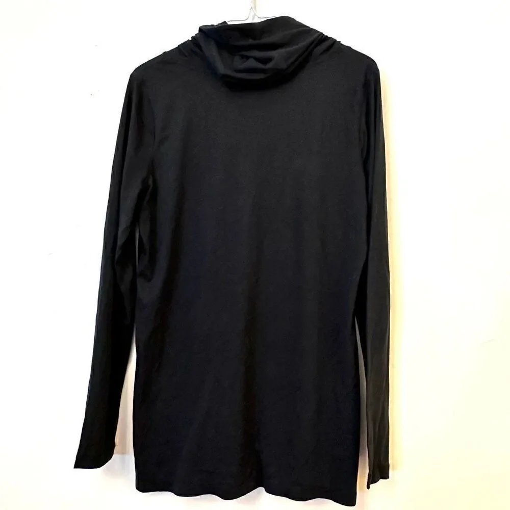 Sport Tek Women's Hoodie Wicking Long Sleeve Pull Over Top Black Medium
